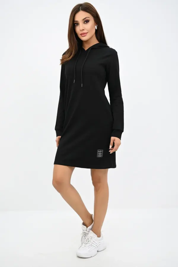 Rochie sport stil hanorac Jenny negru