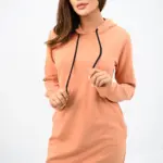 Rochie sport stil hanorac Jenny piersica