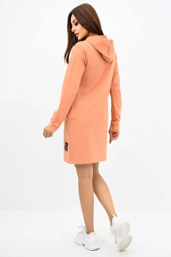 Rochie sport stil hanorac Jenny piersica