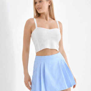 Fusta-pantalon plisee Mera bleu