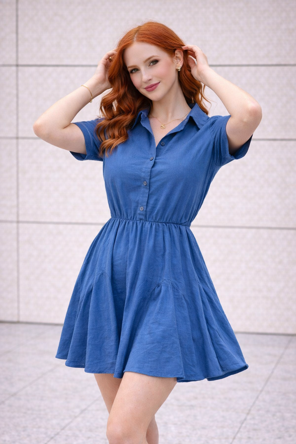 Rochie dama vascoza cu volane Jia - WeLike Fashion