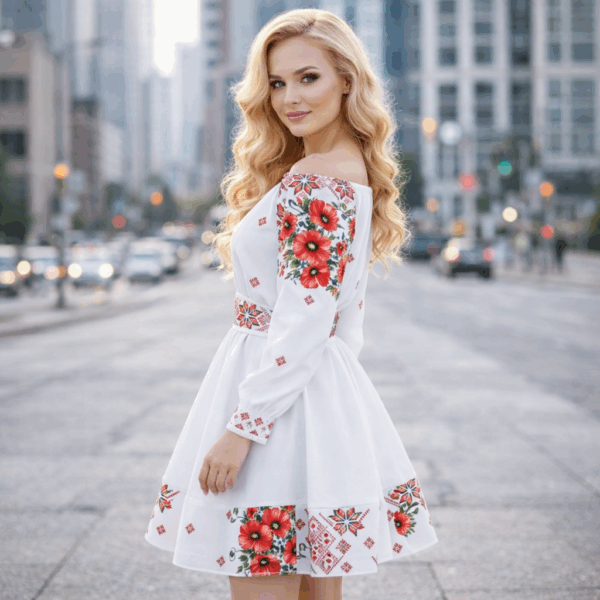 Rochie dama cu motive traditionale Irina