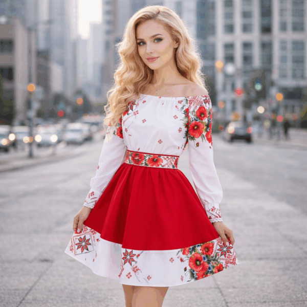 Rochie dama cu motive traditionale Irina