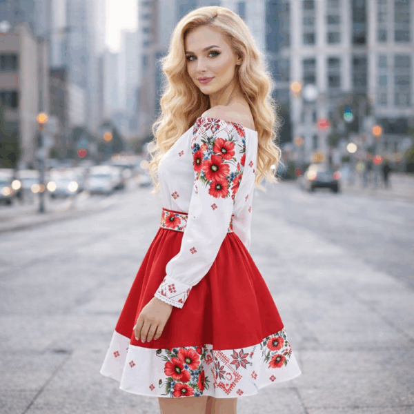 Rochie dama cu motive traditionale Irina