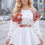 Rochie dama cu motive traditionale Irina