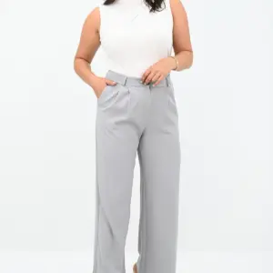 Pantaloni dama jerse Viviana gri