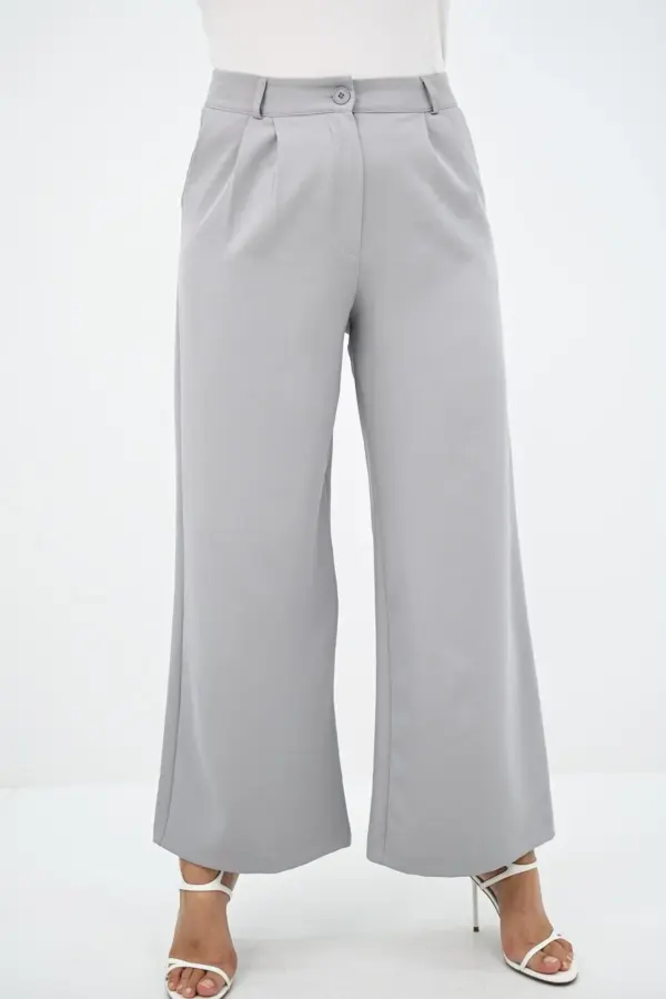 Pantaloni dama jerse Viviana gri