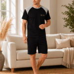 Pijama barbat bumbac negru