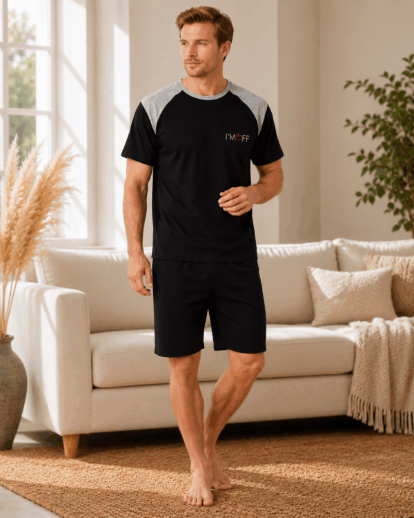 Pijama barbat bumbac negru