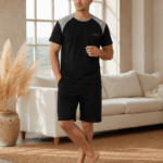 Pijama barbat bumbac negru