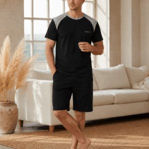 Pijama barbat bumbac negru